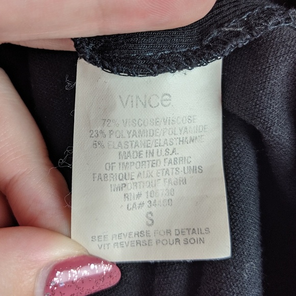 Vince Black Ribbed Pencil Sheath Dress - Small - Picture 6 of 8